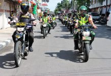 Kompak, TNI – Polri di Kota Mojokerto Patroli Bermotor Antisipasi Kemacetan Arus Mudik Balik Lebaran 2023