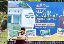 Wakapolda Jatim Resmikan Masjid Al-Althaf Polres Pacitan