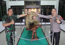 Perkuat Sinergitas TNI – Polri Kapolres Kediri Kota Kunjungi Markas Brigif 16 Wirayudha