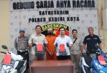 Gerak Cepat Polres Kediri Kota Berhasil Amankan Tersangka Curanmor di 2 TKP