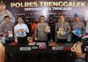 Polres Trenggalek Tetapkan Tiga Orang Tersangka Komplotan Pencuri Spesialis Toko Swalayan