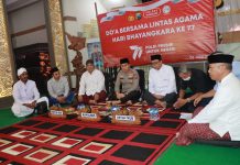 Sambut Hari Bhayangkara ke – 77 Polres Nganjuk Gelar Doa Bersama Lintas Agama