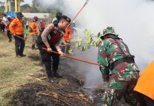 Antisipasi Karhutla, Polres Mojokerto bersama Forkopimda Mojokerto Siagakan Personel Gabungan
