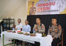 Gandeng Umat Kristiani, Polresta Sidoarjo Laksanakan Program Minggu Kasih