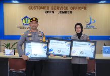 Polres Jember Raih Penghargaan Kinerja Satker Periode Semester I T.A. 2023 Oleh KPPN Jember
