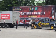 Polda Jatim Gelar Bintek Pelatihan Sispamkota Untuk Pengamanan Pemilu 2024