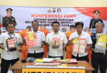 Polres Kediri Kota Berhasil Amankan 8 Tersangka Hasil Ungkap 6 Kasus Narkoba