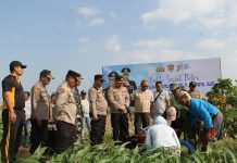 Polri Peduli, Polres Kediri Kota Sediakan Sumur Bor dan Mesin Pompa Air Untuk Kelompok Tani Sido Makmur
