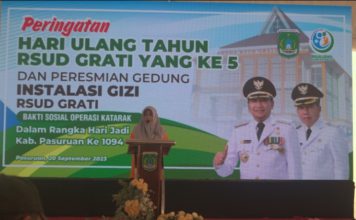 HUT Yang Ke-5, RSUD Grati Launching Inovasi Baru dan Meresmikan Gedung Instalasi Gizi