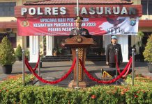 Kapolres Pasuruan Pimpin Upacara Hari Kesaktian Pancasila