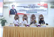 Cangkrukan Kamtibmas Kapolres Bojonegoro Ajak Perguruan Silat Ciptakan Pemilu Damai dan Aman