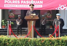 Peringati Hari Sumpah Pemuda Ke-95, Wakapolres Pasuruan Pimpin Upacara
