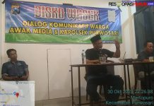 Disco Wasek Kapolsek Purwosari Bersama Awak Media