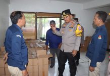Pastikan Logistik Pemilu 2024 Aman, Kapolresta Sidoarjo Cek Gudang KPU