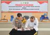 Tingkatkan Sinergitas Kapolres Nganjuk Tandatangani MoU dengan STKIP PGRI dan Pengadilan Agama