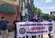 PMII Madiun Turun ke Jalan Bentuk Keprihatinan dan Tolak Kampanye Hitam