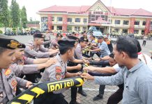 Polres Situbondo Kembali Latihan Dalmas, Antisipasi Unras Pasca Pemungutan Suara Pemilu 2024
