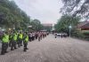 Cek Kesiapan Personil Pengamanan Pengajian Gus Iqdam, Polres Pasuruan Bersama Instansi Terkait Melaksanakan Apel Pengamanan