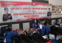 Hari Bhayangkari Ke-78, Polres Pasuruan Gelar Bhakti Sosial Donor Darah