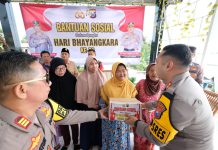 Polres Pasuruan Gelar Cangkruk’an Kamtibmas dan Bhakti Sosial Ajak Warga Jaga Kondusifitas Jelang Hari Bhayangkara Ke-78