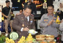 Soliditas Penegak Hukum Polres Pasuruan Kirim Tumpeng ke Kejari di Hari Bhakti Adhyaksa ke-64