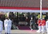 Kapolres Pasuruan Pimpin Upacara Penurunan Bendera Merah Putih Dihadiri Forkopimda Kabupaten Pasuruan