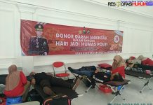 Peringati HUT Humas Polri ke-73, Humas Polres Pasuruan Gelar Donor Darah Bersama Media