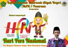 Kepala sekolah MAN 1 Pasuruan mengucapkan selamat Hari Pers Nasional (HPN) tahun 2025