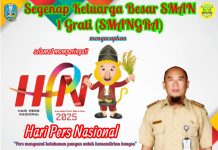 Kepala sekolah SMAN 1 Grati (SMANGRA) mengucapkan selamat Hari Pers Nasional (HPN) tahun 2025