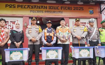 Cek Kesiapan Kapolda Jatim Tinjau Pos Pelayanan Ops Ketupat Semeru 2025 di Pandaan