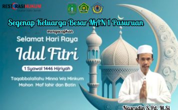Segenap Keluarga Besar MAN 1 Pasuruan Mengucapkan Selamat Hari Raya Idul Fitri 1446 H /2025 M
