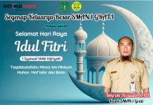 Segenap Keluarga Besar SMAN 1 Grati Mengucapkan Selamat Hari Raya Idul Fitri 1446 H/ 2025 M