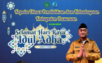 Kepala Dinas Pendidikan dan Kebudayaan Kabupaten Pasuruan Mengucapkan Selamat Hari Raya Idul Adha 1446 H /2025 M