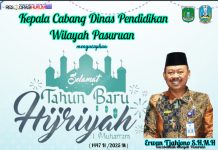 Kepala Cabang Dinas Pendidikan Wilayah Pasuruan Mengucapkan Selamat Tahun Baru Islam 1 Muharram 1447 H / 2025 M