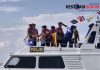 Peringati Hari Bhayangkara ke-79, Polresta Banyuwangi Tabur Bunga di Selat Bali