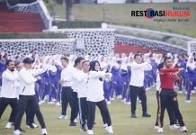 Hari Kedua Retret, Kepala dan Wakil Kepala Daerah Antusias Ikuti Senam Pagi
