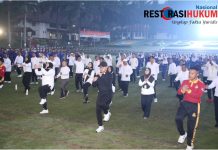Hari Ketiga Retret Gelombang II, Kepala Daerah dan Wakil Kepala Daerah Tepat Waktu Ikuti Senam Pagi