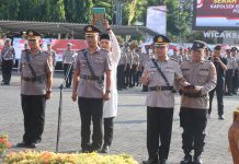 Polres Pasuruan Gelar Sertijab dan Kenaikan Pangkat 60 Anggota