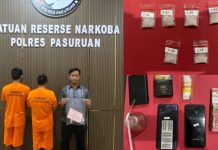 Edarkan Sabu, Pasangan Suami Istri di Rembang di tangkap Satresnarkoba Polres Pasuruan