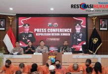 Polres Jember Komitmen Berantas Narkoba, Amankan 27 Tersangka 10 Diantaranya Residivis