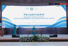 Tri Tito Karnavian Lantik Tyas Fatoni sebagai Penjabat Ketua TP PKK dan Ketua Pembina Posyandu Provinsi Papua