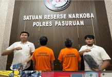 Polres Pasuruan Tangkap Dua Pengedar Sabu dan Ganja, Sita 11,2 Gram Sabu dan 20,9 Gram Ganja