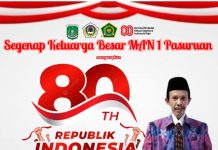 Segenap Keluarga Besar MAN 1 Pasuruan Mengucapkan Selamat HUT RI ke-80