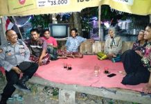 Jaga Keamanan wilayah, Polsek Rembang Bersama Warga Aktifkan Poskamling