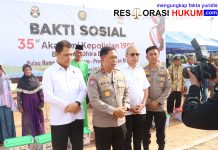 Polri Gelar Bakti Sosial 35 Tahun IKDB 90, Bagikan 1.485 Paket Sembako di Rempang Batam