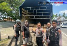 Patroli Polresta Banyuwangi Berhasil Gagalkan Penyelundupan Ribuan Botol Arak dari Bali