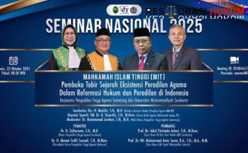 PTA Semarang dan Universitas Muhammadiyah Surakarta Sukses Gelar Seminar Nasional Mahkamah Islam Tinggi (MIT)