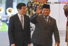 Presiden Prabowo Terima Kunjungan Ketua MPR China Wang Huning di Istana Merdeka