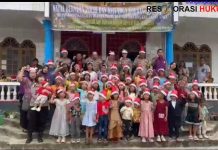 Polri Gelar Natal Bersama Korban Bencana Tapanuli Utara