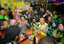 Ngopi Bareng Ojol, Polri: Tingkatkan Keselamatan dan Soliditas di Jalan Raya Surabaya